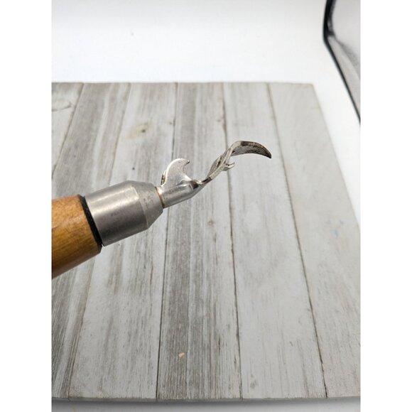 Androck Can Piercer Opener Wooden Handle Tool Steel Tempered 8" camping - Picture 6 of 7